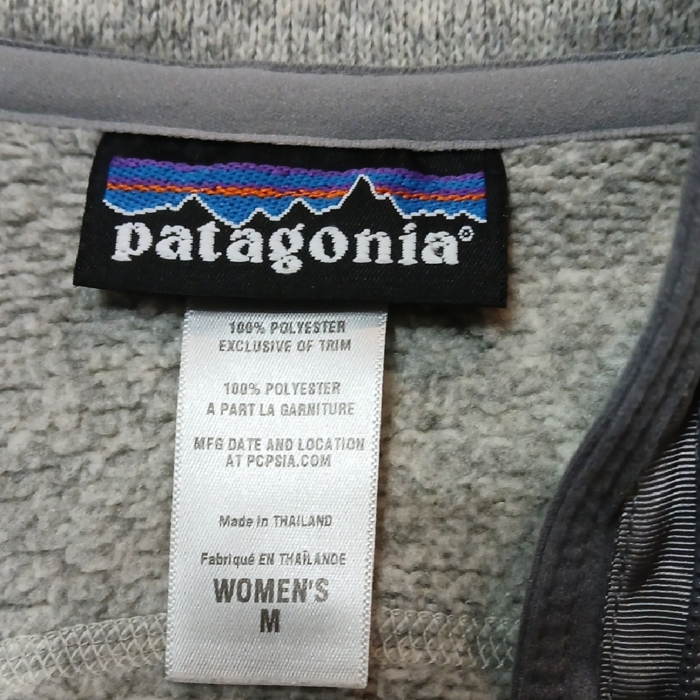 Patagonia Light Gray Fleece Vest With Pockets And Zipper - Picture 3 of 5